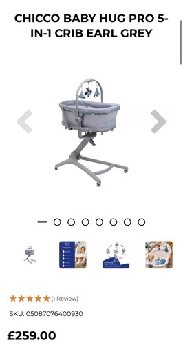 Chicco baby hug - 1, crib